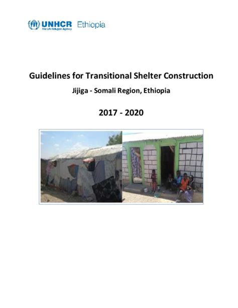 Document Guidelines For Transitional Shelter Construction 2017 2020