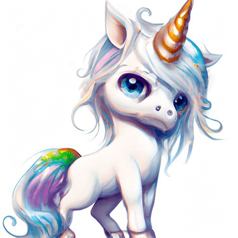 Unicorn Kawaii Chibi Cartoon Hyper Realistic Intricate Detail Graphic