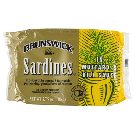 Brunswick Sardines In Mustard And Dill 375oz Pkg Garden Grocer