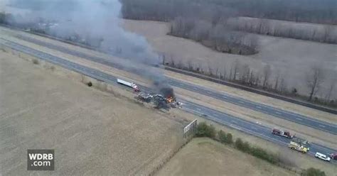 Sky Cam Video All Lanes Of I 65 Reopen After Fiery Crash Involving 3