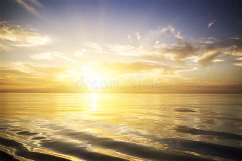 Beautiful Sunrise Over The Sea Stock Photo Image Of Reflection