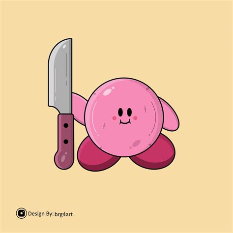 Kirby knife | Kirby, Funny tattoos, Cartoon