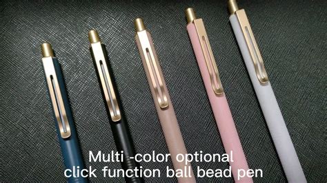 Promotional Custom Metal Click Slim Pens With Rose Gold Metal Clip With