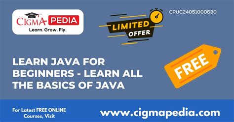 Learn Java For Beginners Learn All The Basics Of Java Free Udemy