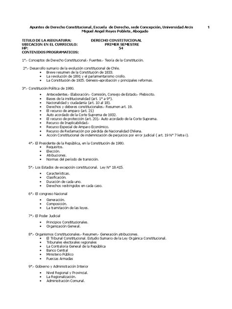 Apuntes Derecho Constitucional Pdf Estado Política Constitución