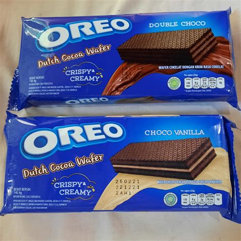 Oreo Dutch Cocoa Wafer Rasa Cokelat Vanila 140 Gram Makanan Minuman