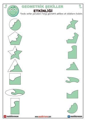 Okul Ncesi Geometrik Ekiller Kavram Etkinlikleri Okul Okul