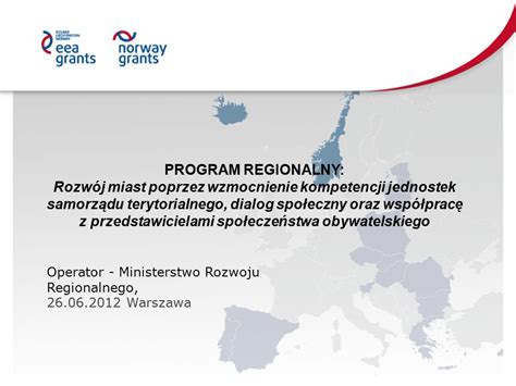 PROGRAM REGIONALNY Rozwój miast poprzez wzmocnienie kompetencji