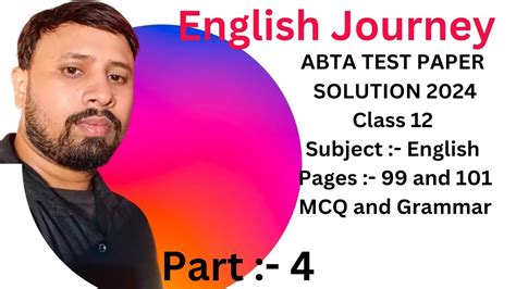 HS ABTA Test Paper Solution 2024 Ll English Ll Page 99 And 101 Ll MCQ