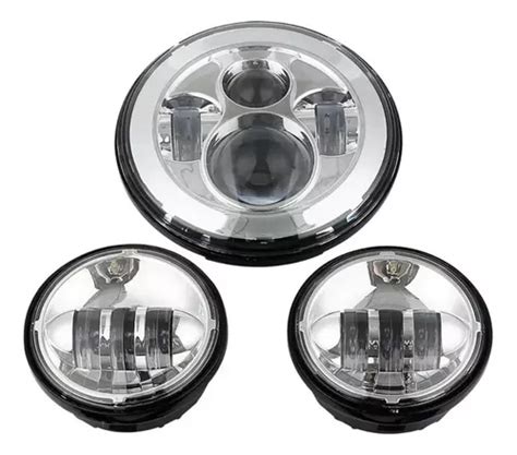 Kit Farol Led Harley Road King Road Glide Ultra Parcelamento Sem Juros