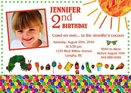 The Very Hungry Caterpillar Birthday Party Card