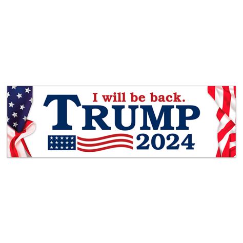 Trump 2024 I Will Be Back Vinyl Banner 8 Feet Wide by 2.5 Feet Tall ...