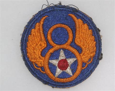 ORIGINAL WW2 US 8TH ARMY AIR FORCE CLOTH SHOULDER PATCH 3 USED