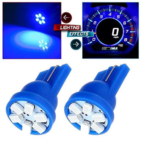 Cciyu Super Blue Wedge Side T Smd Led Speedometer Instrument Light