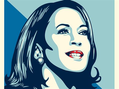 Kamala Harris Gets ‘Forward’ Poster From Obama ‘Hope’ Artist Shepard ...