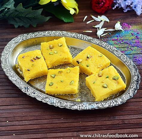 Coconut Khoya Burfi Recipe Nariyal Ki Barfi With Khoya Chitras