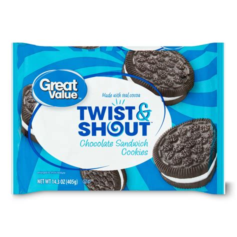 Great Value Twist And Shout Chocolate Sandwich Cookies 143 Oz