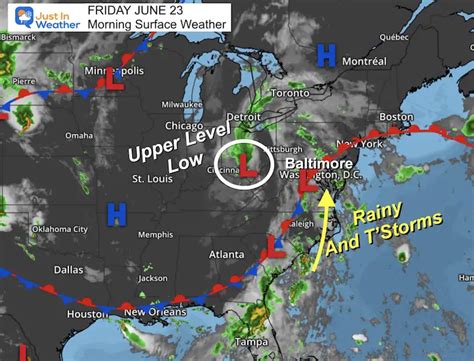 June 23 Rain And More Storms Today Then Warmer Weekend - Just In Weather