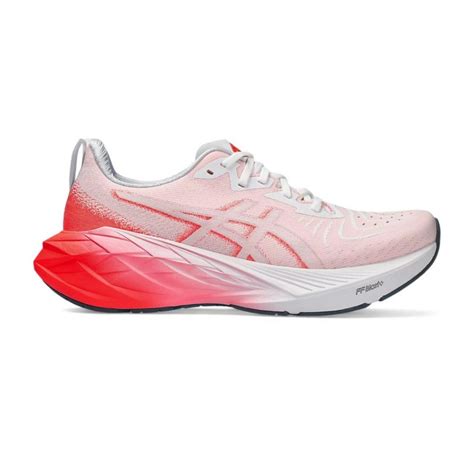 T Nis Asics Novablast Feminino Branco Vermelho Conforto E Estilo