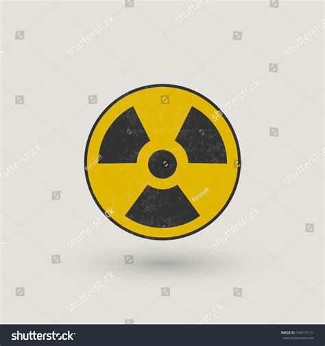 Radioactive Symbol Grunge Black Yellow Stock Vector (Royalty Free ...