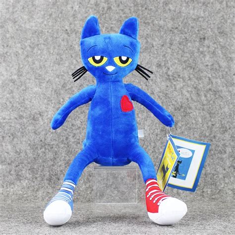 35cm Pete the Cat Plush Toy Pete Cat With White Shoes Animal Stuffed Dolls-in Movies & TV from ...