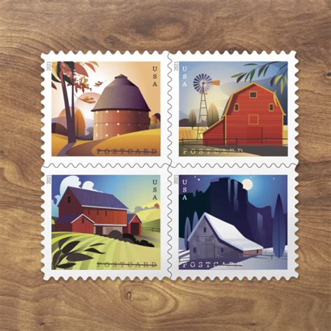 Barns Postcard Stamps Buy Stamp