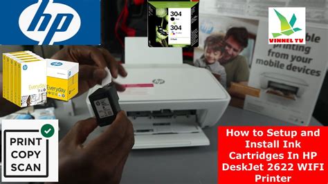 How To Setup And Install Ink Cartridges In HP DeskJet 2622 WIFI Printer