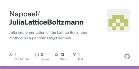 Github Nappaeljulialatticeboltzmann Julia Implementation Of The