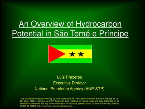 Ppt An Overview Of Hydrocarbon Potential In S O Tom E Pr Ncipe