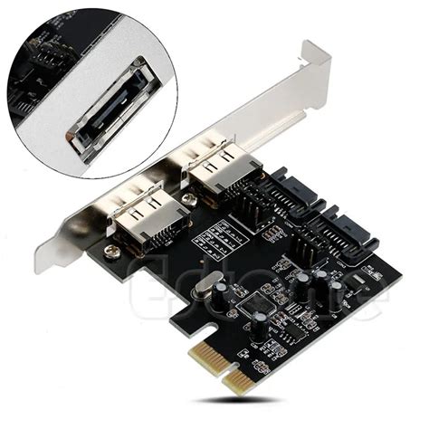 Bgektoth Port Pci E To Sata Esata Adapter Card With Driver Cd In