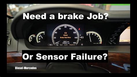 Mercedes Benz Check Brake Pad Wear Message Displayed Youtube