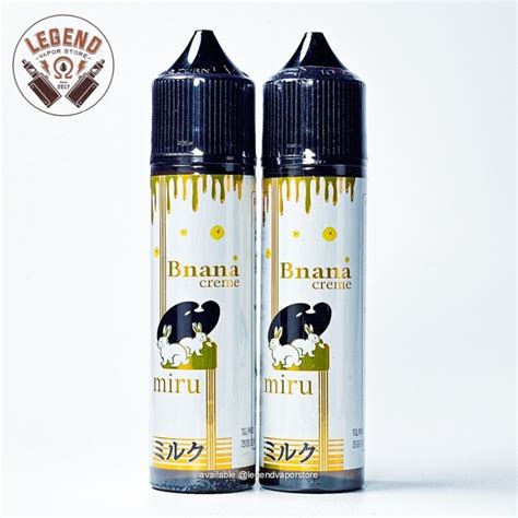 Jual FREEBASE LIQUID MIRU TOKYO RABBIT Banana Cream 60ML 3MG 6MG