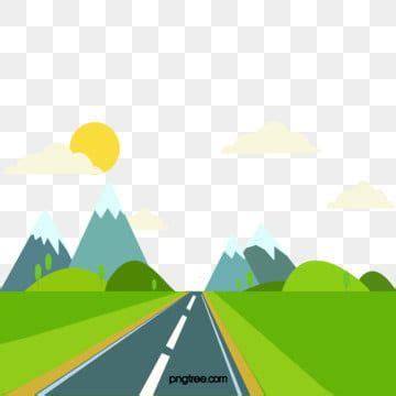 Highway Cartoon Clipart PNG Images, Cartoon Nature Travel Highway ...