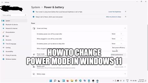 How To Change Power Mode In Windows 11