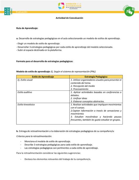 Anexo Formato Y Ruta De Aprendizaje Para La Actividad De