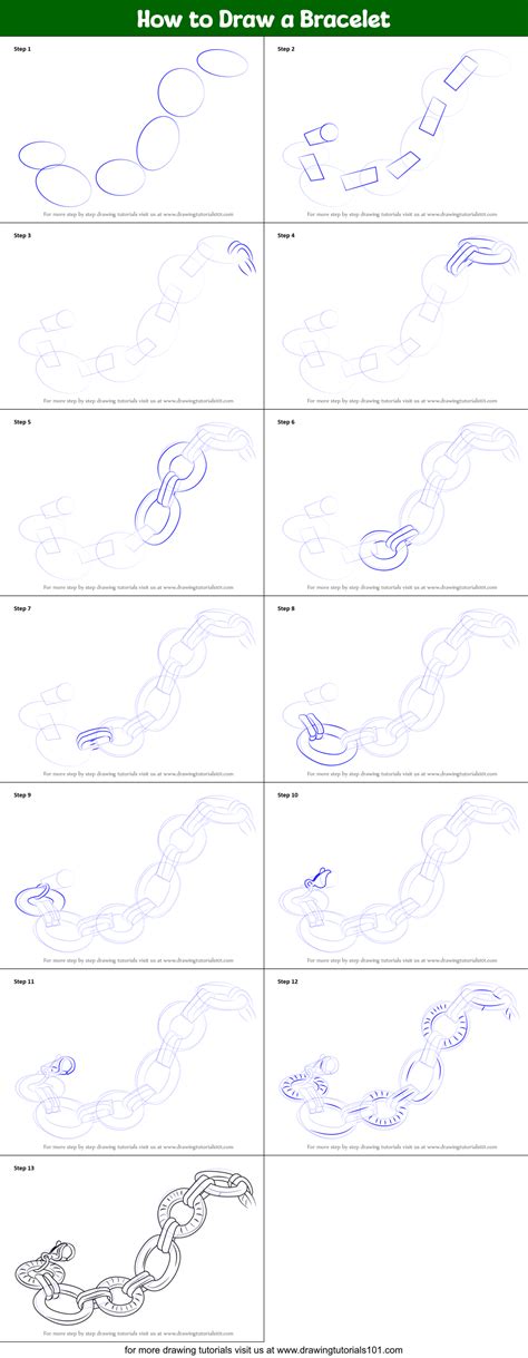 How To Draw A Bracelet Jewellery Step By Step