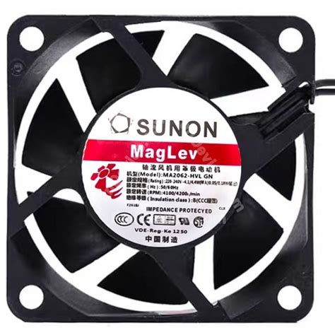 Sunon Ma Hvl Ac V W Wires Axial Cooling Fan