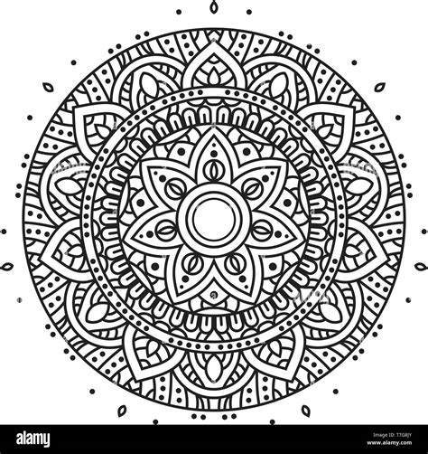 Vector round abstract circle. Mandala style. Decorative element ...