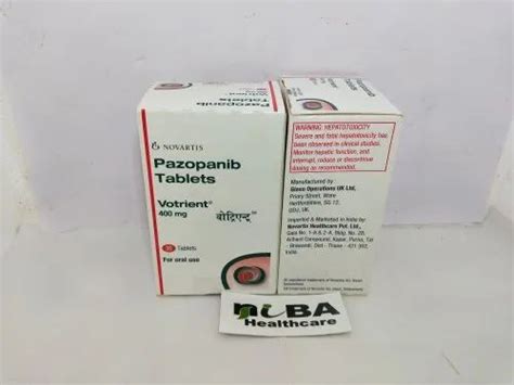 Votrient Pazopanib Mg Tablet Glaxo Smithkline Tablets In