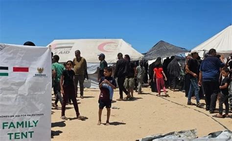 Baznas Dirikan Tenda Darurat Dan Toilet Umum Untuk Pengungsi Palestina