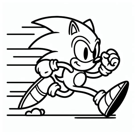 Sonic Correndo para Colorir Desenhos Online Grátis