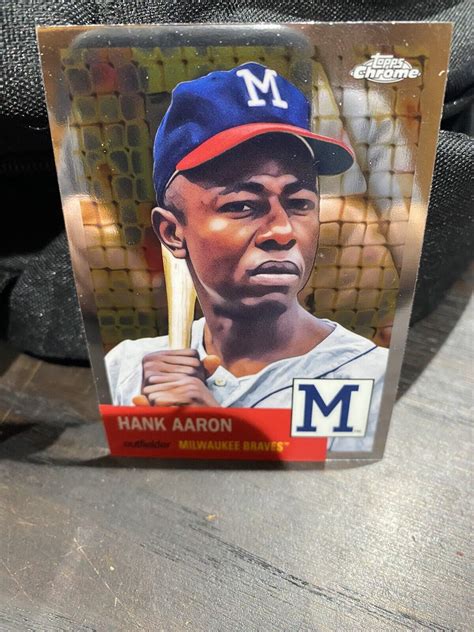 2022 Topps Chrome Platinum Anniversary 44 Hank Aaron Milwaukee Braves