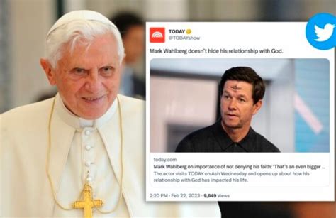 Mark Wahlberg cita una conmovedora frase de Benedicto XVI en Miércoles