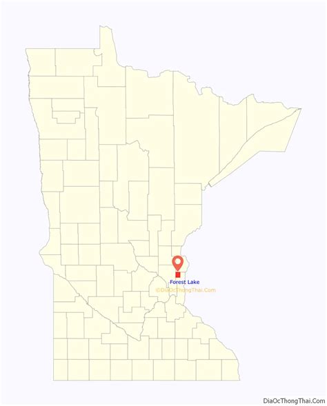 Map of Forest Lake city, Minnesota - Thong Thai Real