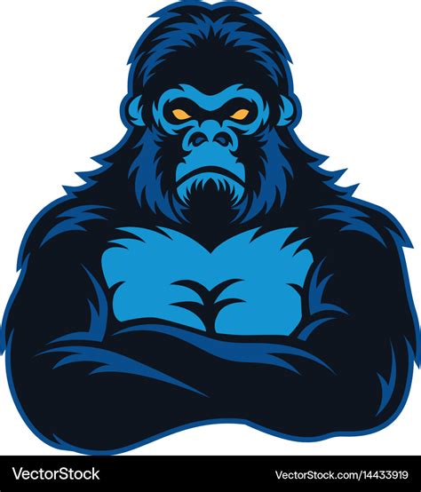 Gorilla Mascot Royalty Free Vector Image VectorStock