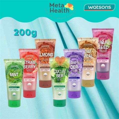 Watsons Gel Body Scrub Strawberry Blueberry Grapeseed Cucumber