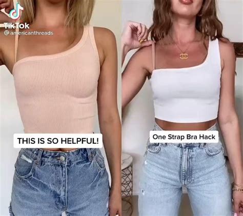 One Strap Bra Hack Video Diy Fashion Clothing Refashion Clothes