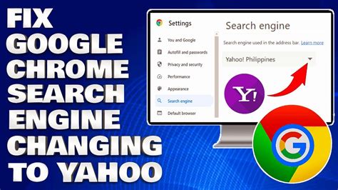 How To Fix Google Chrome Search Engine Changing To Yahoo Remove Yahoo