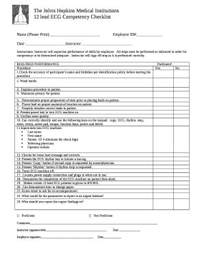 Ecg Checklist Fill And Sign Printable Template Online