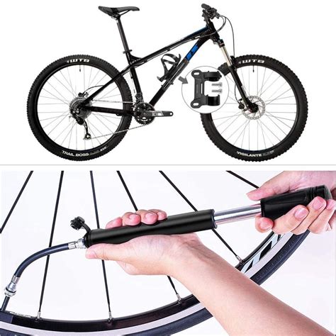 Mini Pompa Pentru Bicicleta Mmgoqqt Aluminiu Negru EMAG Ro